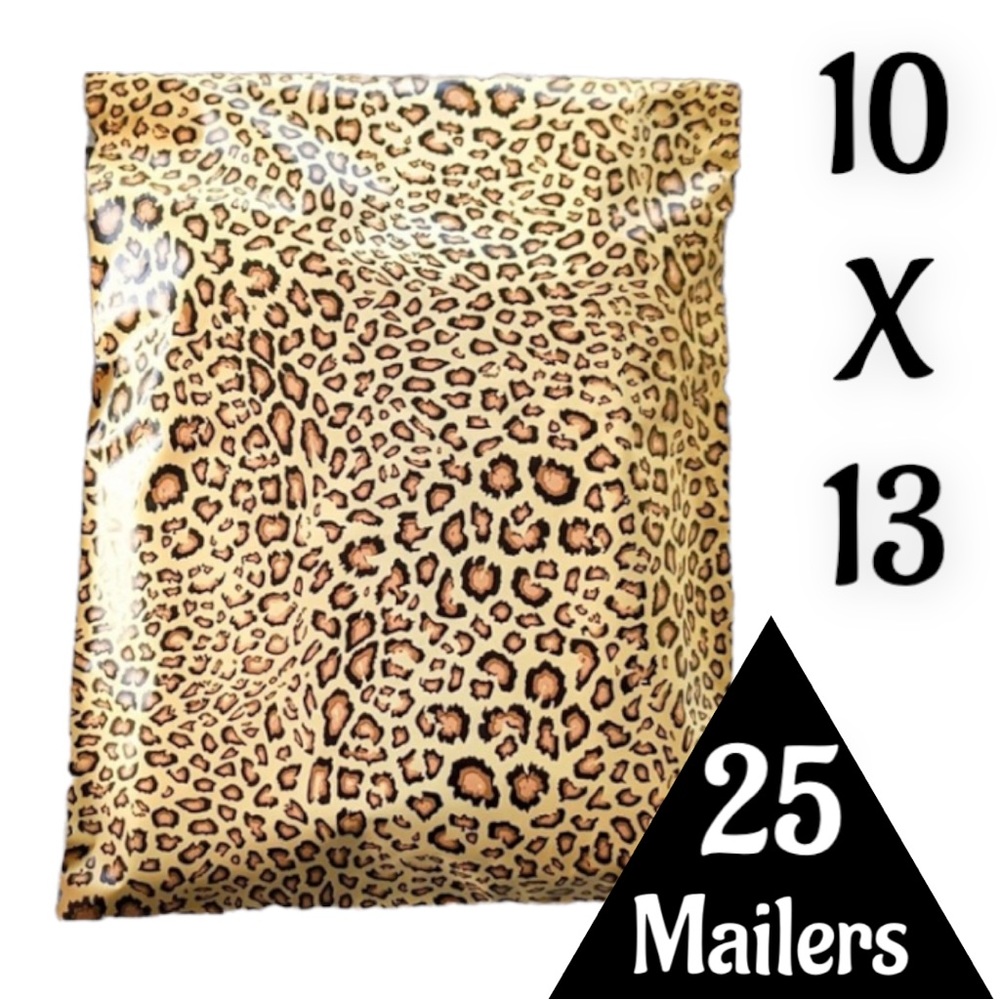 25 10X13 Poly Mailers Leopard PRICE IS FIRM - Picture 7 of 15